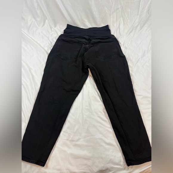 Old Navy Maternity Black Straight Leg Jeans Full Panel Size 18 - Picture 5 of 9